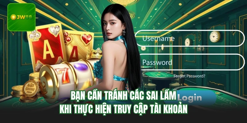 Đăng nhập JW88 - Hướng Dẫn 3 Bước Chuẩn Tối Ưu Năm 2026 3 Bạn cần tránh các sai lầm khi thực hiện truy cập tài khoản