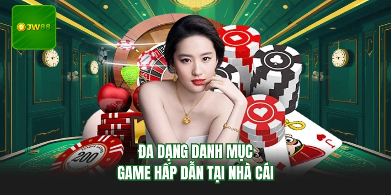 Giới Thiệu JW88 - Hệ Thống Cá Cược Đẳng Cấp Top 1 Năm 2026 3 Đa dạng danh mục game hấp dẫn tại nhà cái