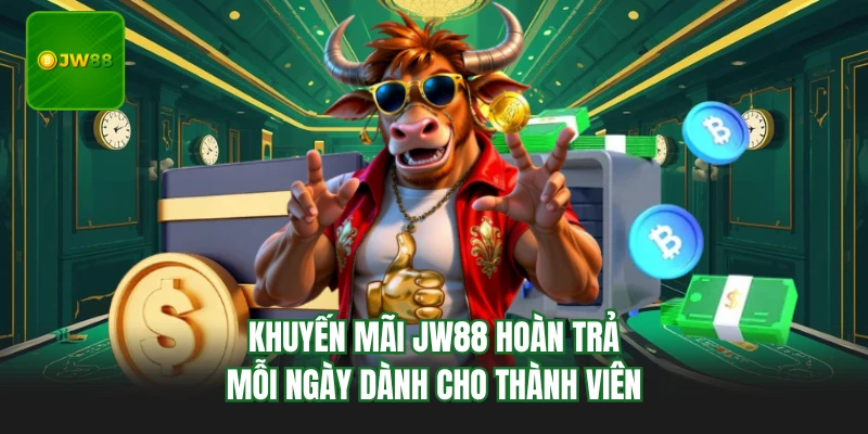 Khuyến Mãi JW88 - Tặng Code 88k Free Và Hoàn Trả Tới 2.5% 2 Khuyến mãi JW88 hoàn trả mỗi ngày dành cho thành viên